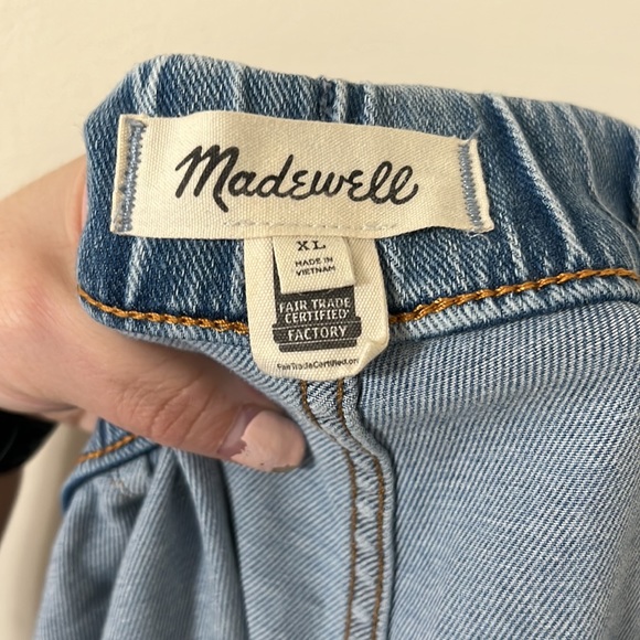 Madewell Pull-On Relaxed Jeans Beswick Wash Size XL - Picture 12 of 13